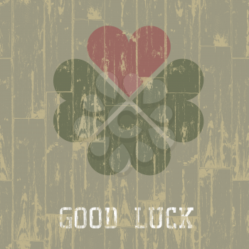 Good luck. St. Patrick's Day concept. Vector, EPS10.
