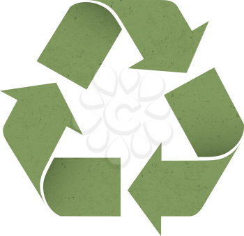Green reuse symbol, isolated on white. Vector, EPS10