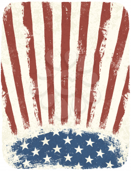 American patriotic poster background. Vintage style poster template, Vector, EPS10
