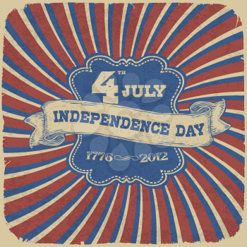 Independence Day Retro Style Abstract Background. Vector illustration, EPS 10