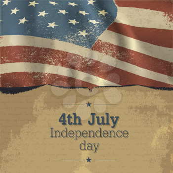 Independence day vintage poster design. Vector, EPS10