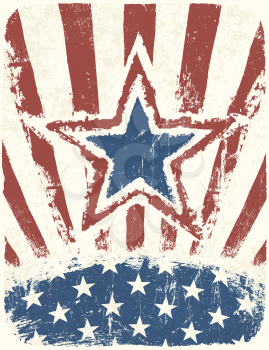 Patriotic Grunge Independence Day poster. Vector
