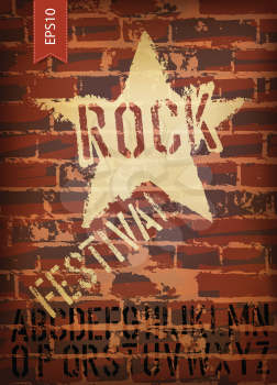 Rock festival poster. Vector, EPS10 
