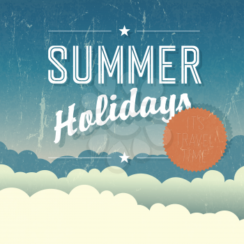 Summer Holidays Poster. Vector