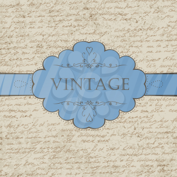 Vintage style greeting card. Vector, EPS 10.