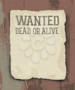 Wanted dead or alive. Vintage poster
