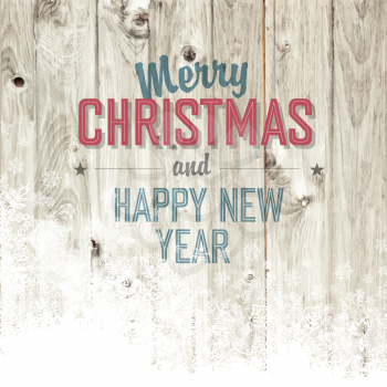 Merry Christmas Design Template With Isolated Side