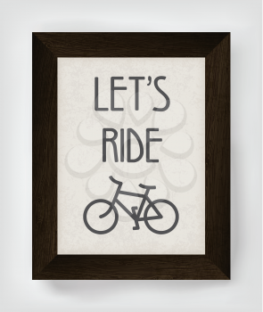 Vintage bicycle poster illustration.