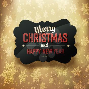 Christmas golden abstract background. Vector.