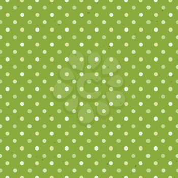 Green Textured Polka Dot Seamless Pattern