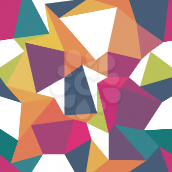 Colorful triangles. Seamless abstract geometric pattern