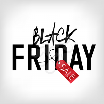 Black Friday sales Advertising Poster on White Background. New and Clear.