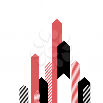 Red Arrows Up. Successful Business Concept Illustration. Simple and Clean Design