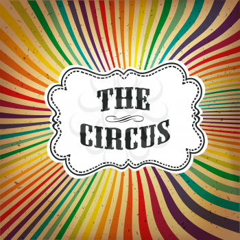 Circus Abstract Poster with Colored Rays Vector
