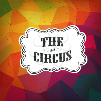Circus Abstract Poster with Colored Triangles