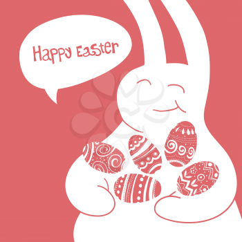 Easter Rabbit with Eggs