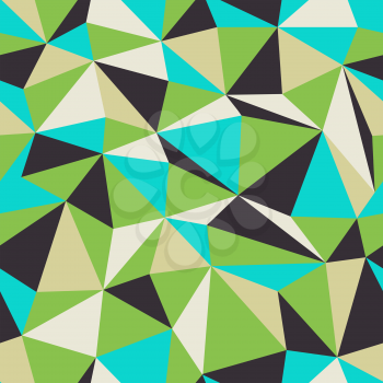 Triangle Seamless Pattern. Retro colors. 