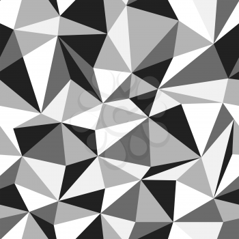 Triangle seamless monochrome pattern