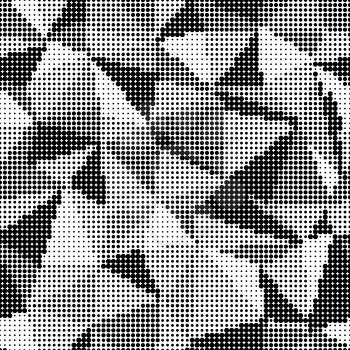 Triangle Halftone Background. Design element