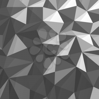 Triangular Low Poly Monochrome Background