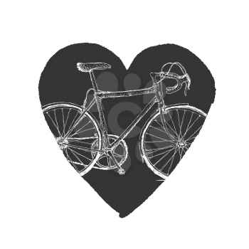 Vintage Bicycle in Heart.