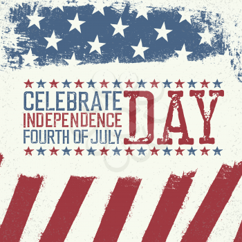 Independence Day Design template. Celebration greeting card of 4th july