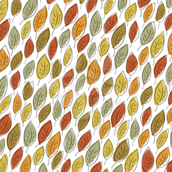 Autumn fallen leaves pattern. Element for holiday greeting cards designs