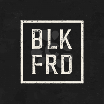 BLK FRD. Black friday sale on the blackboard background. 