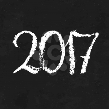 Happy New Year 2017. On blackboard
