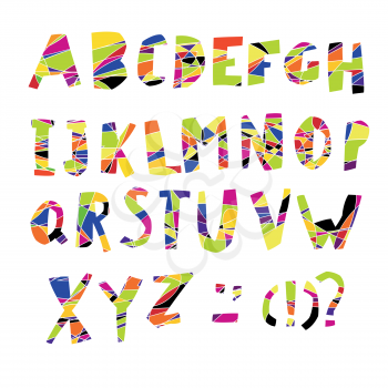 Colorful Alphabet. Capital letters.