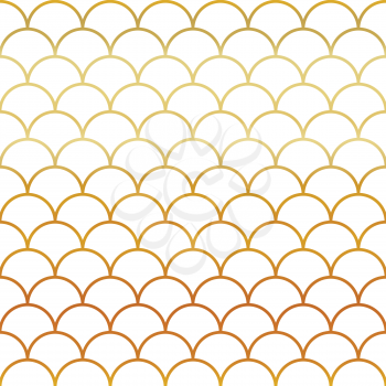 Fish Gold Scales Seamless Pattern