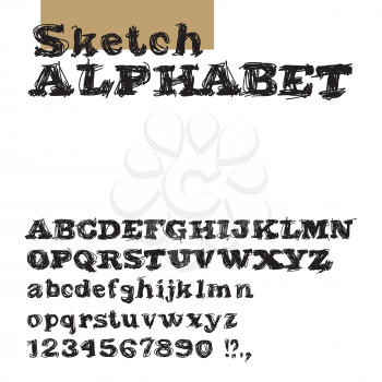 Sketch alphabet.