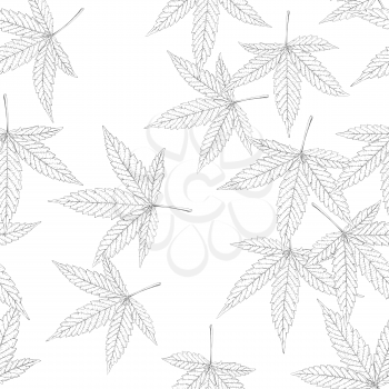 Cannabis leaf seamless pattern