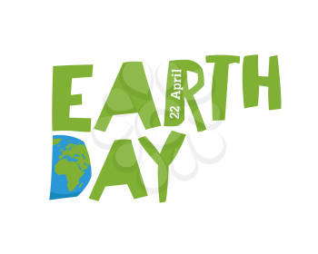 Earth Day Logo, 22 April. Vector design