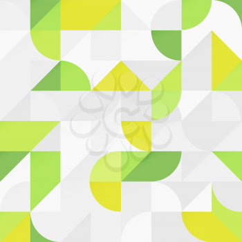 Green abstract Geometric Shapes Background. Seamless Vector