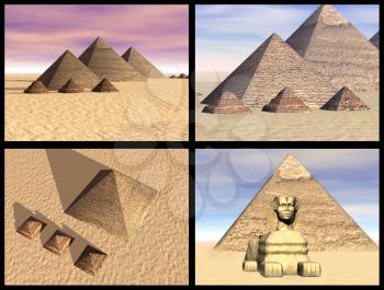 Great Pyramid of Giza. 3D