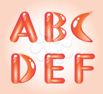 Red shiny alphabet. Part 1
