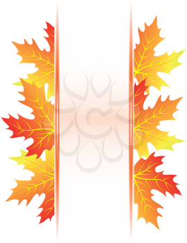 Autumn abstract background with falling maple leaves
