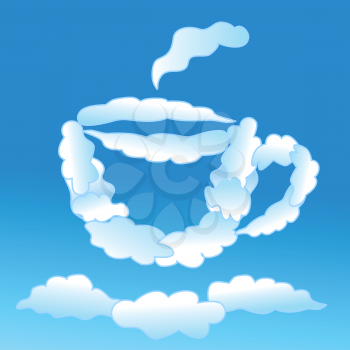 Cloudy cap of tea or coffee