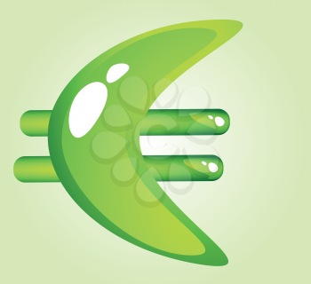 Green shiny euro symbol