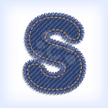Letter S from jeans alphabet