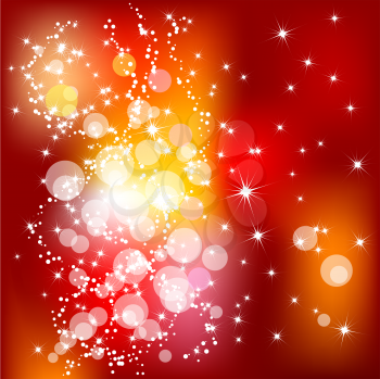 Abstract red Christmas background with white snowflakes