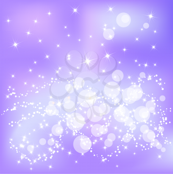 Abstract violet Christmas background with white snowflakes