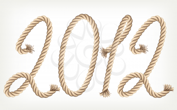 2012 made from rope digit
