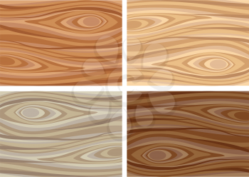 Set of four wooden textures in different tints