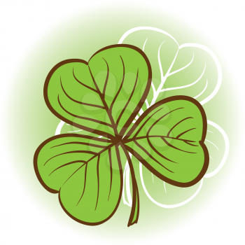 Three leaf clover illustration for St. Patrick's day