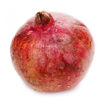 Pomegranate fruit isolated on white background. Closeup.