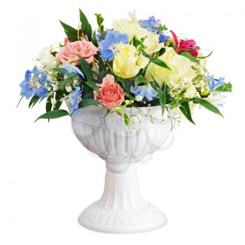 Royalty Free Photo of a Bouquet of Flowers in a Planter
