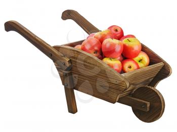 Royalty Free Photo of Red Apples in a Barrel