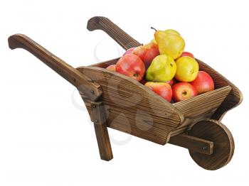 Royalty Free Photo of a Wheelbarrow With Apples
